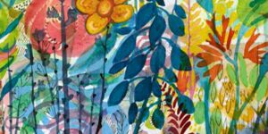 Supplies for Abstract Floral Paintings