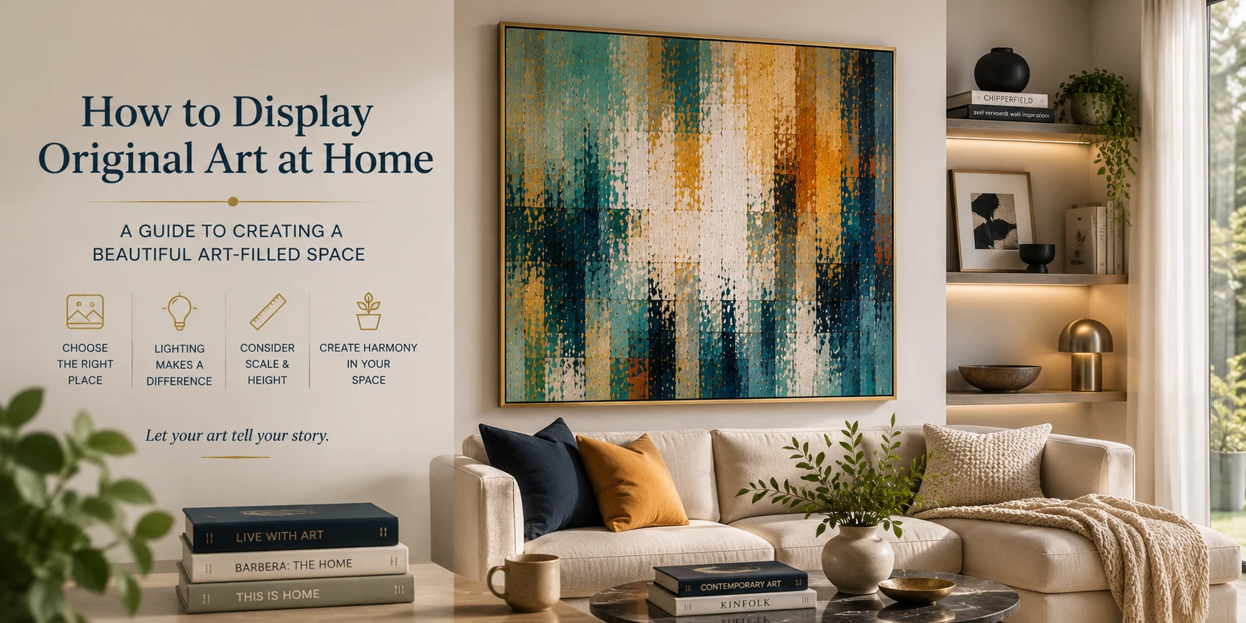 You are currently viewing How to Display Original Art at Home: A Guide to Creating a Beautiful Art-Filled Space